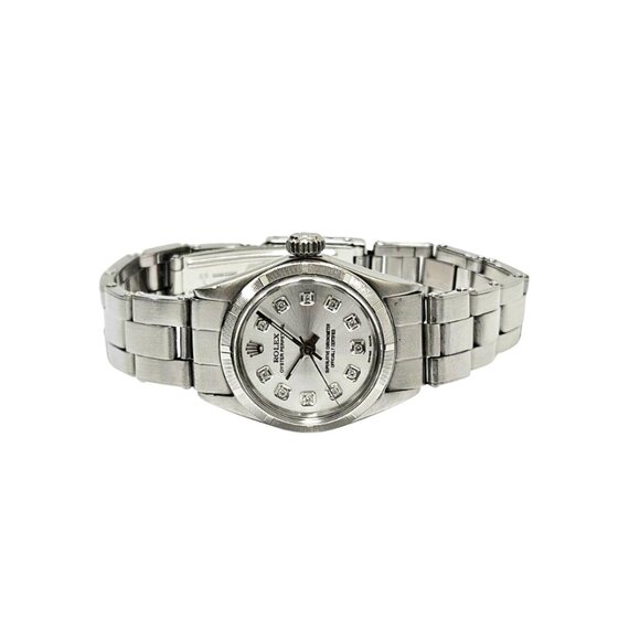 (sale) Rolex Ladies 25mm oyster 6618 steel diamond main image 4
